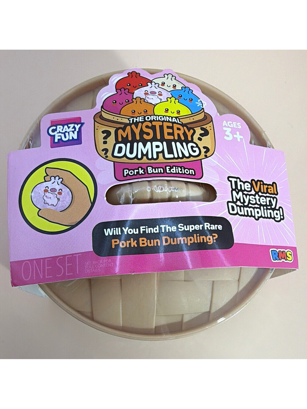 Crazy Fun Mystery Dumpling Pork Bun Edition Squeezable Stress Reliever 3+